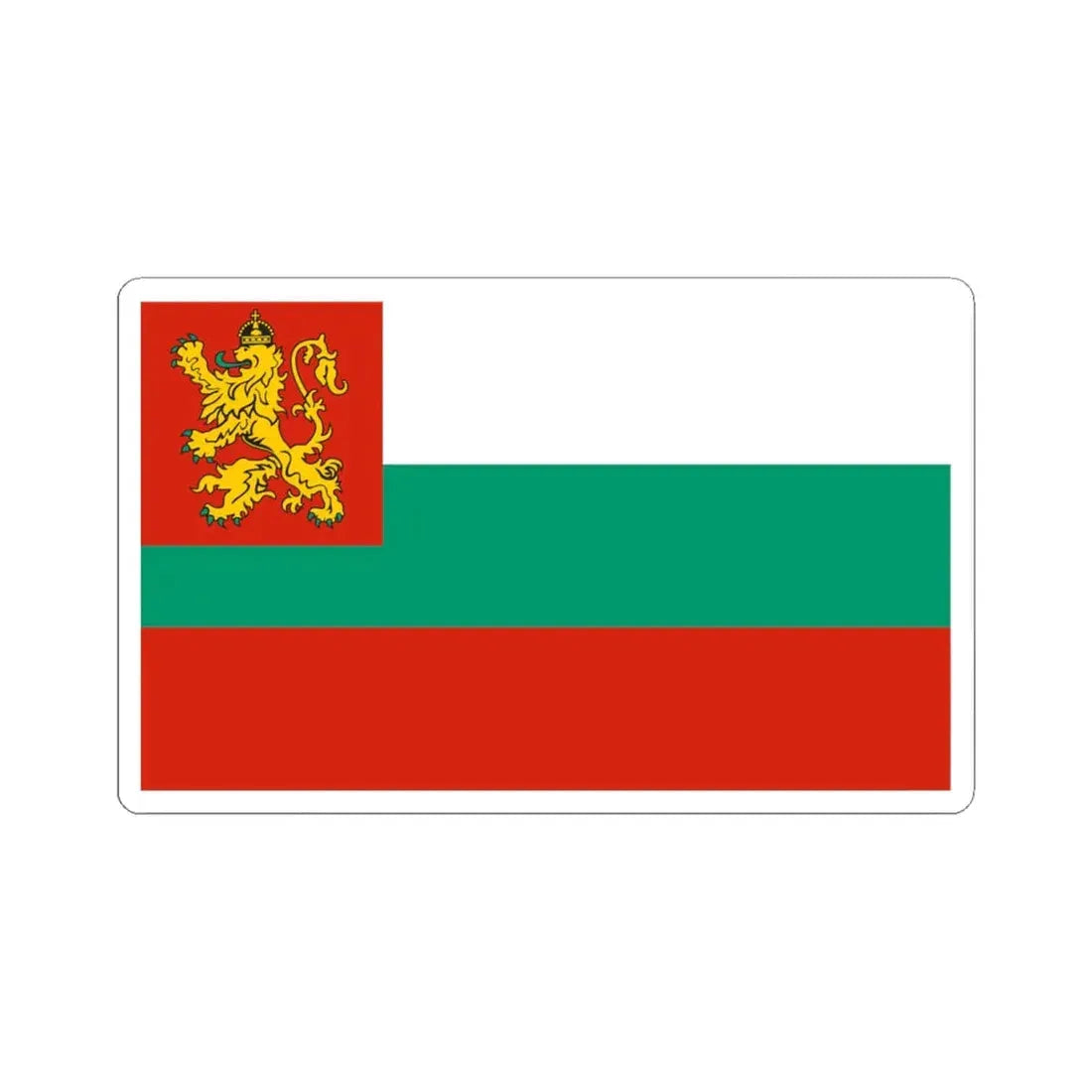 Naval ensign of Bulgaria 1878-1944 (Bulgaria) STICKER Vinyl Kiss-Cut Decal 6 Inch White - The Sticker Space