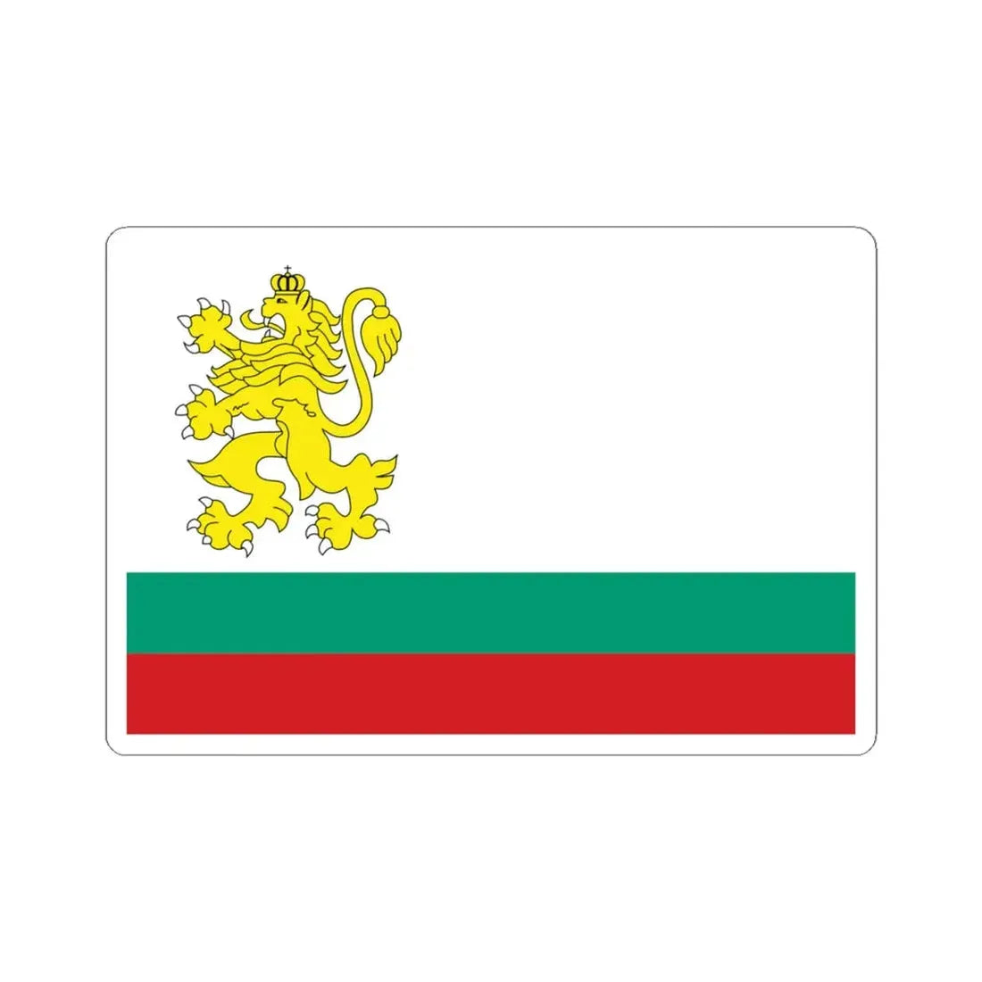 Naval ensign of Bulgaria 1991-2005 (Bulgaria) STICKER Vinyl Kiss-Cut Decal 4 Inch White - The Sticker Space