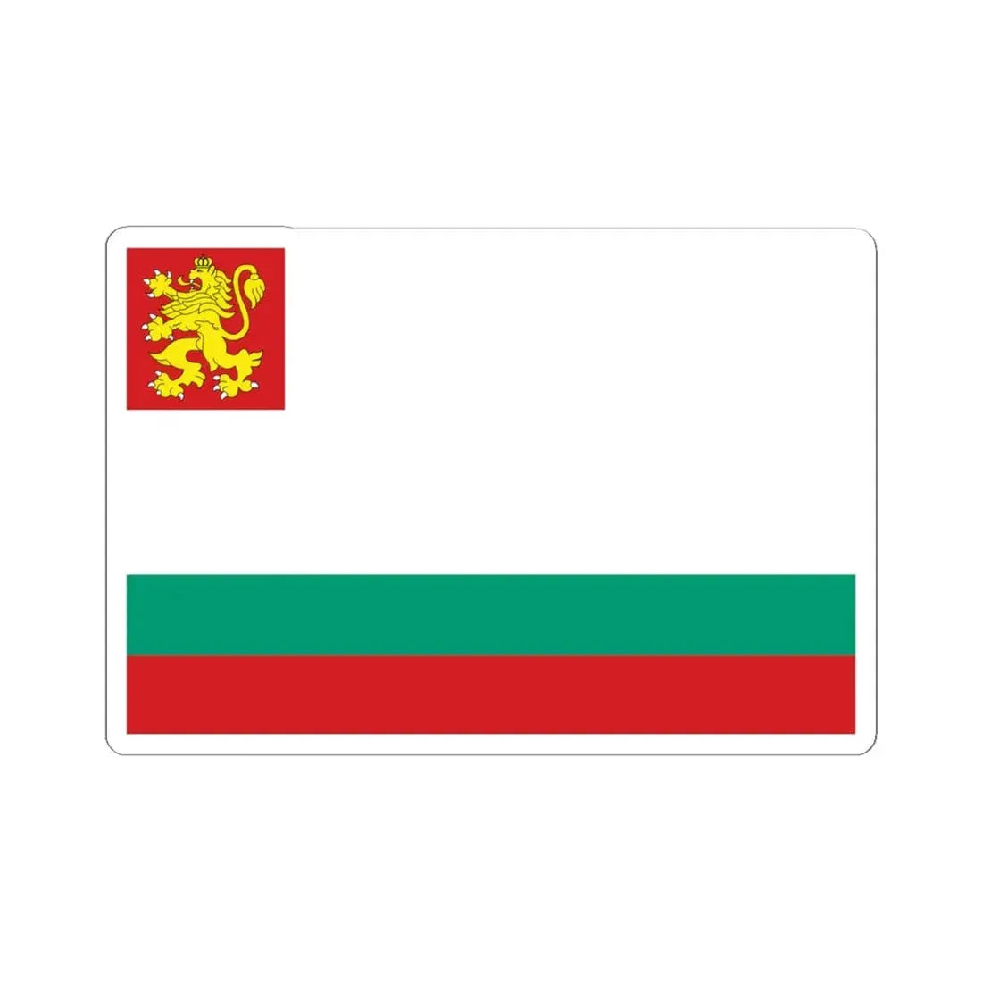 Naval Ensign of Bulgaria (Bulgaria) STICKER Vinyl Kiss-Cut Decal 6 Inch White - The Sticker Space