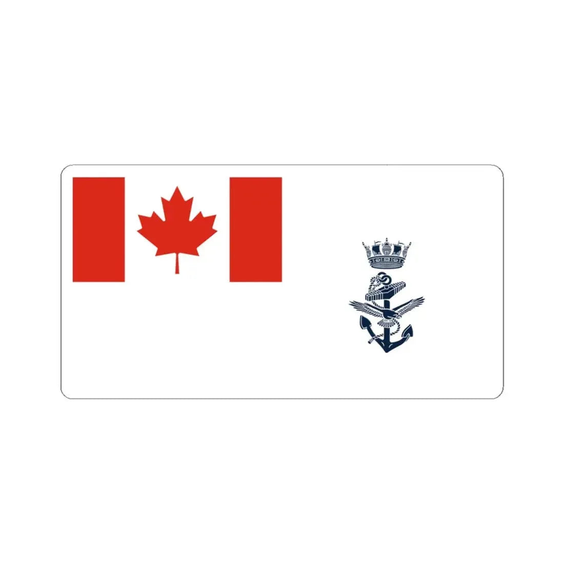 Naval Ensign of Canada (Canada) STICKER Vinyl Kiss-Cut Decal 4 Inch White - The Sticker Space