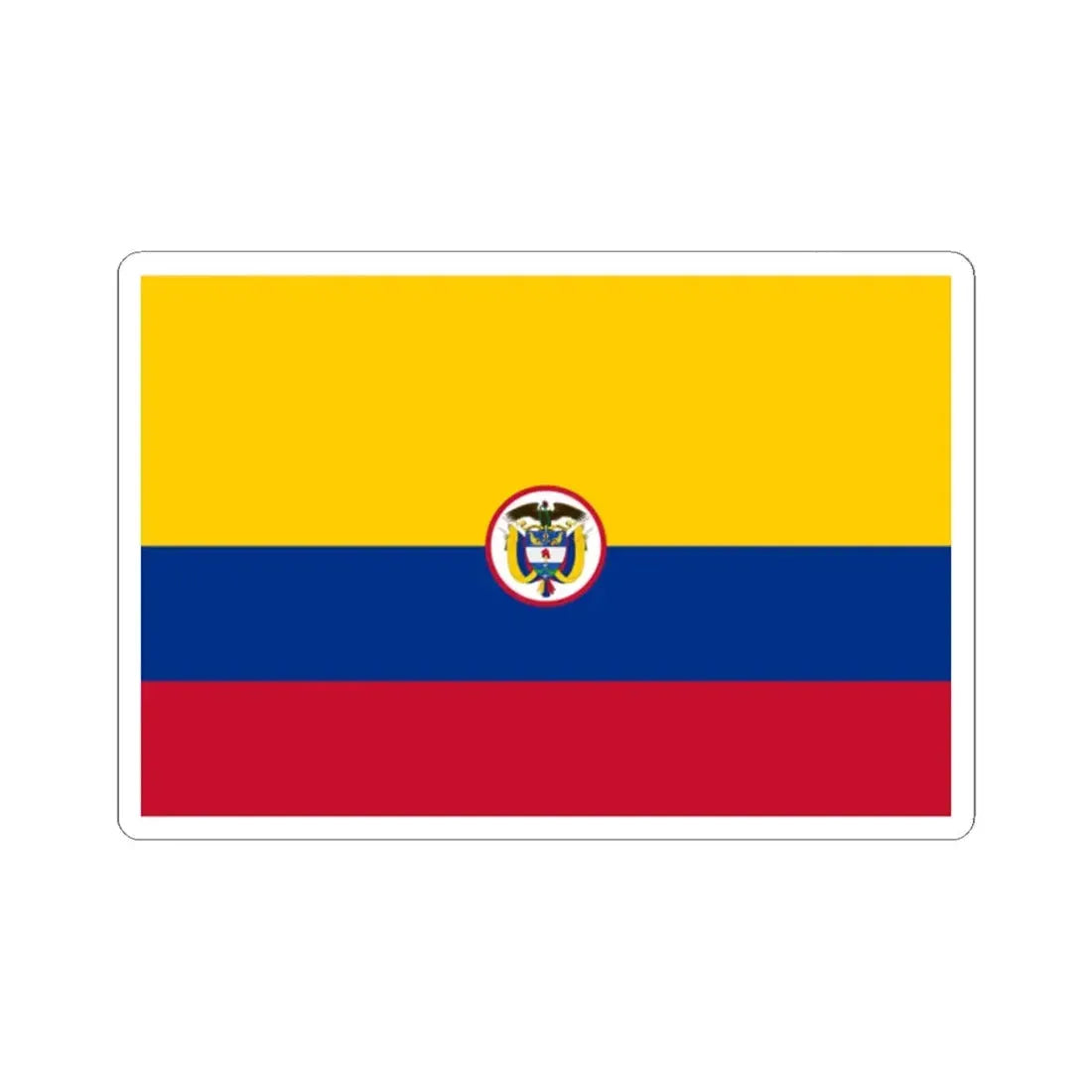 Naval Ensign of Colombia (Colombia) STICKER Vinyl Kiss-Cut Decal 2 Inch White - The Sticker Space