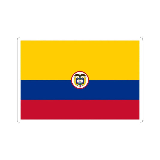 Naval Ensign of Colombia (Colombia) STICKER Vinyl Kiss-Cut Decal 2 Inch White - The Sticker Space