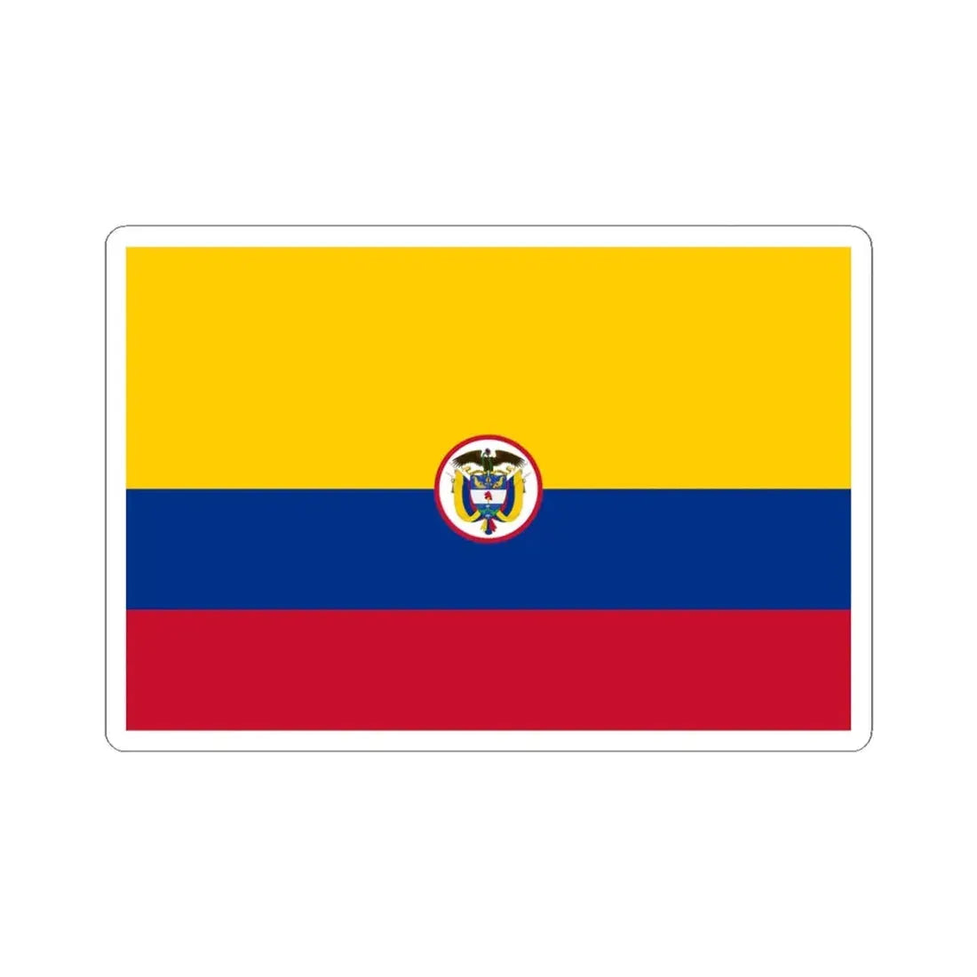 Naval Ensign of Colombia (Colombia) STICKER Vinyl Kiss-Cut Decal 4 Inch White - The Sticker Space
