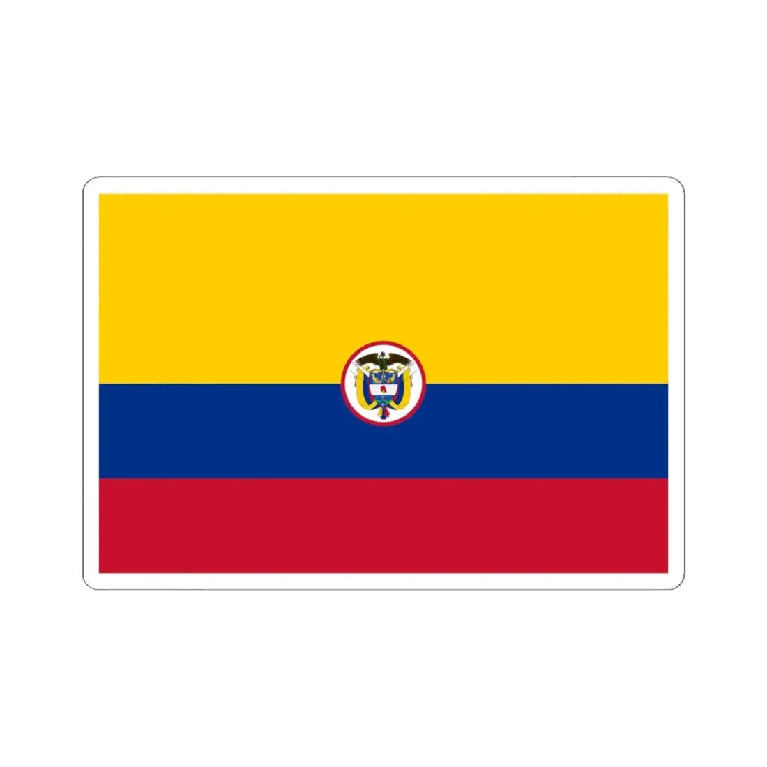 Naval Ensign of Colombia (Colombia) STICKER Vinyl Kiss-Cut Decal 6 Inch White - The Sticker Space