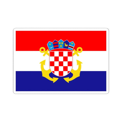 Naval Ensign of Croatia (Croatia) STICKER Vinyl Kiss-Cut Decal 2 Inch White - The Sticker Space