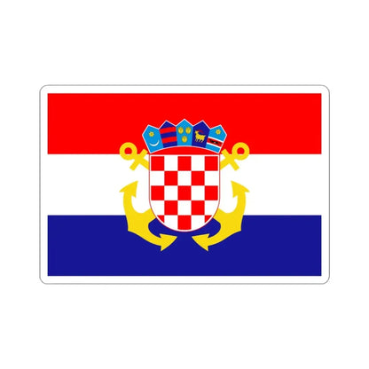 Naval Ensign of Croatia (Croatia) STICKER Vinyl Kiss-Cut Decal 3 Inch White - The Sticker Space