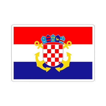 Naval Ensign of Croatia (Croatia) STICKER Vinyl Kiss-Cut Decal 4 Inch White - The Sticker Space