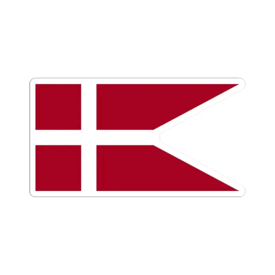 Naval Ensign of Denmark (Denmark) STICKER Vinyl Kiss-Cut Decal 2 Inch White - The Sticker Space