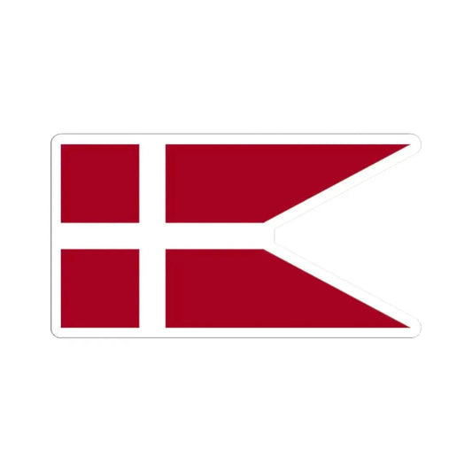 Naval Ensign of Denmark (Denmark) STICKER Vinyl Kiss-Cut Decal 2 Inch White - The Sticker Space
