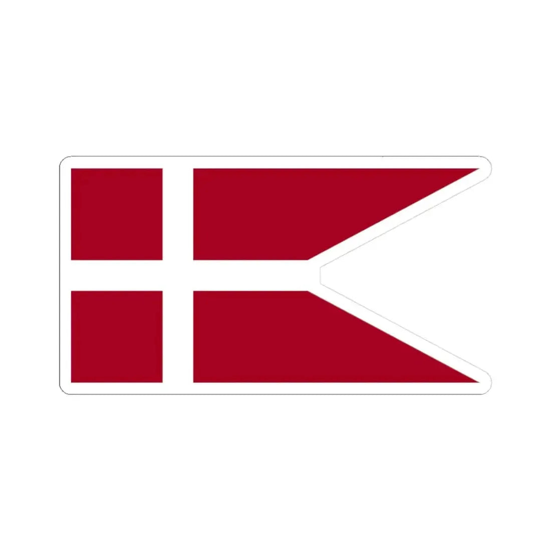 Naval Ensign of Denmark (Denmark) STICKER Vinyl Kiss-Cut Decal 3 Inch White - The Sticker Space