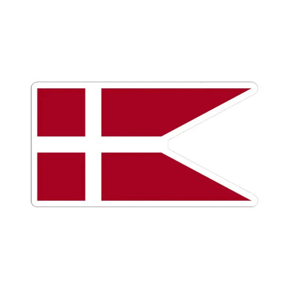 Naval Ensign of Denmark (Denmark) STICKER Vinyl Kiss-Cut Decal 3 Inch White - The Sticker Space