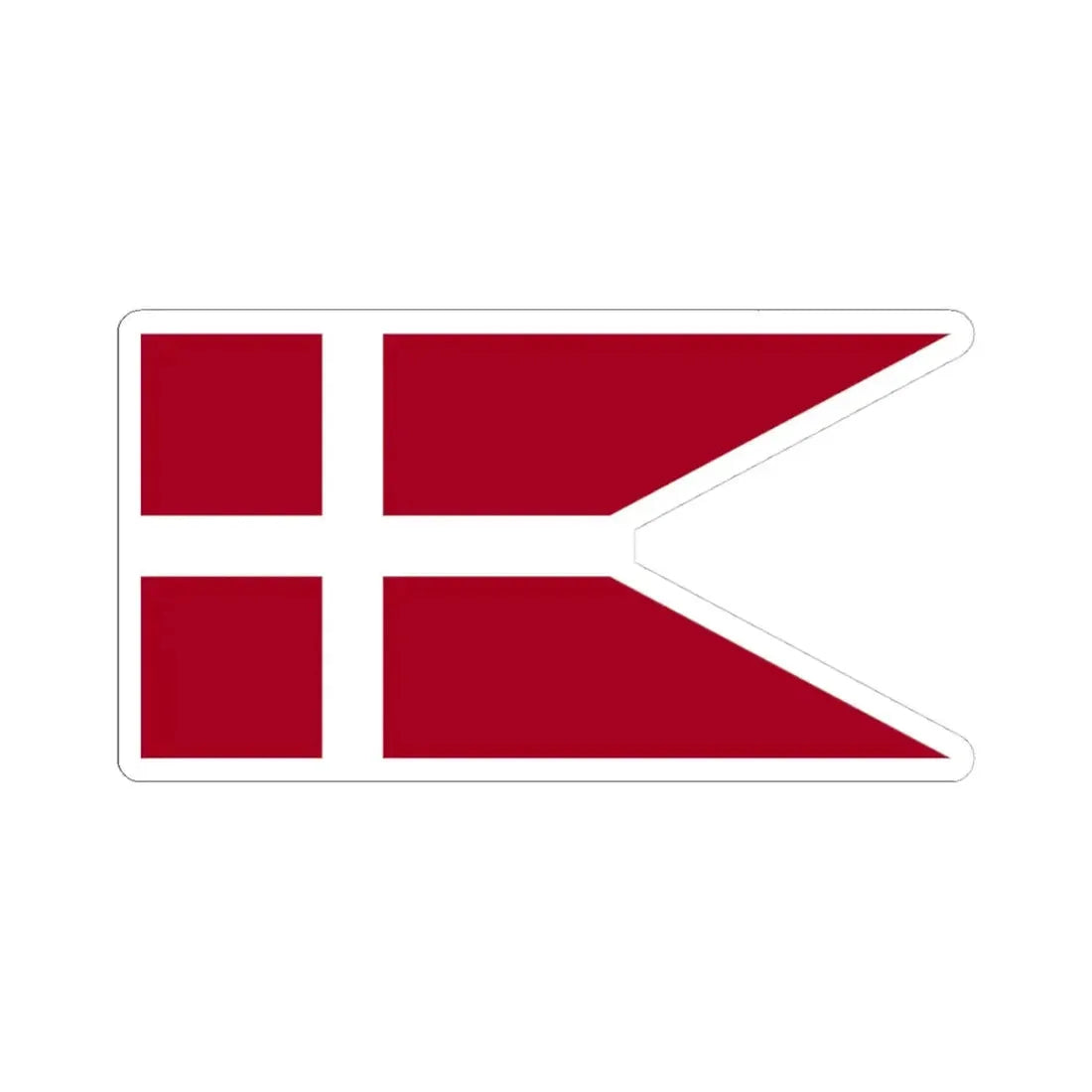 Naval Ensign of Denmark (Denmark) STICKER Vinyl Kiss-Cut Decal 4 Inch White - The Sticker Space