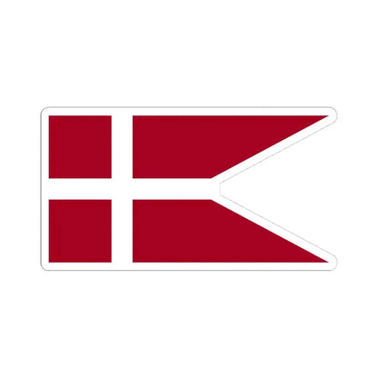 Naval Ensign of Denmark (Denmark) STICKER Vinyl Kiss-Cut Decal 4 Inch White - The Sticker Space