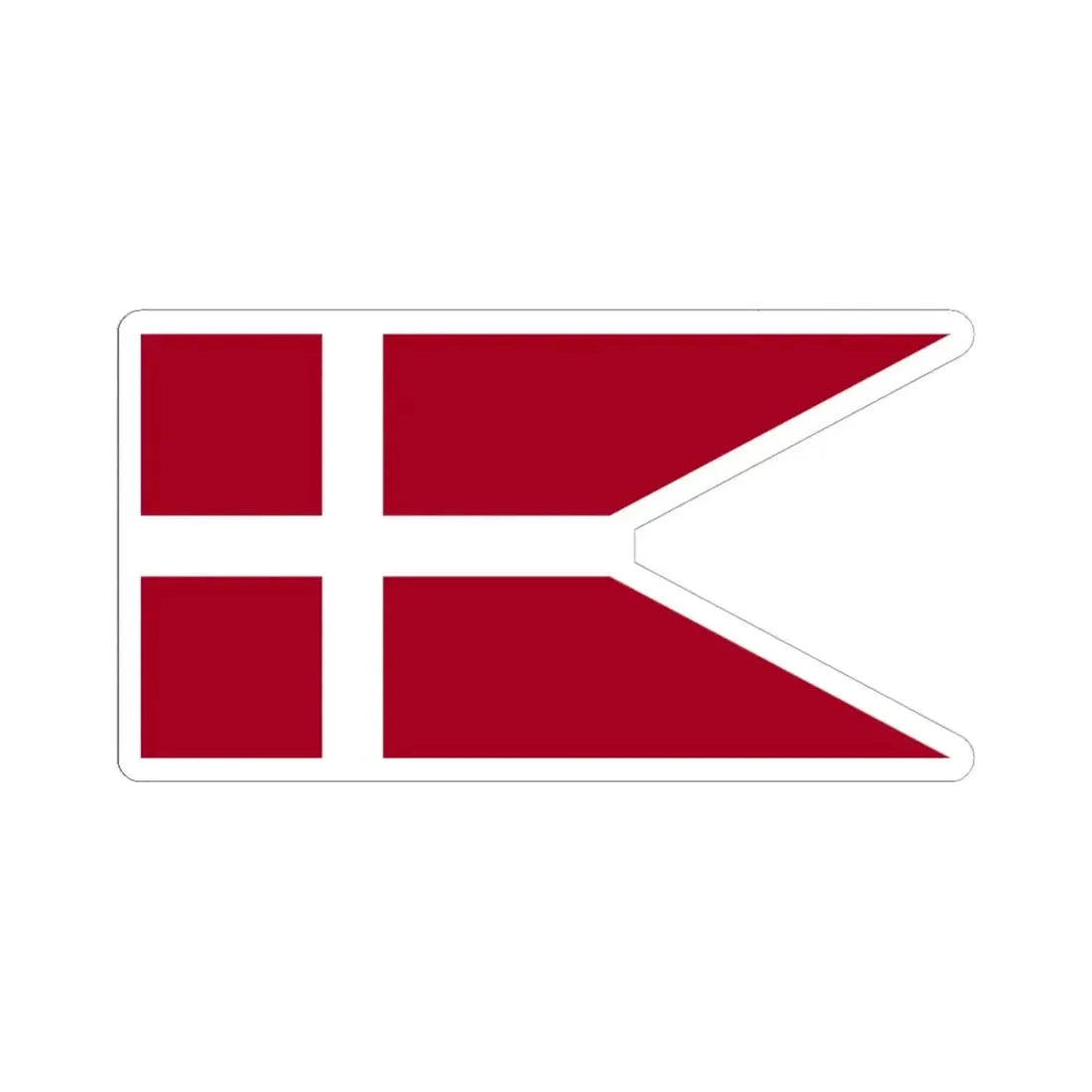 Naval Ensign of Denmark (Denmark) STICKER Vinyl Kiss-Cut Decal 6 Inch White - The Sticker Space