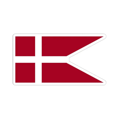 Naval Ensign of Denmark (Denmark) STICKER Vinyl Kiss-Cut Decal 6 Inch White - The Sticker Space