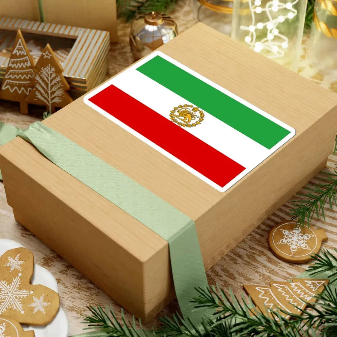 Naval ensign of Iran 1964-1979 (Iran) STICKER Vinyl Kiss-Cut Decal - The Sticker Space