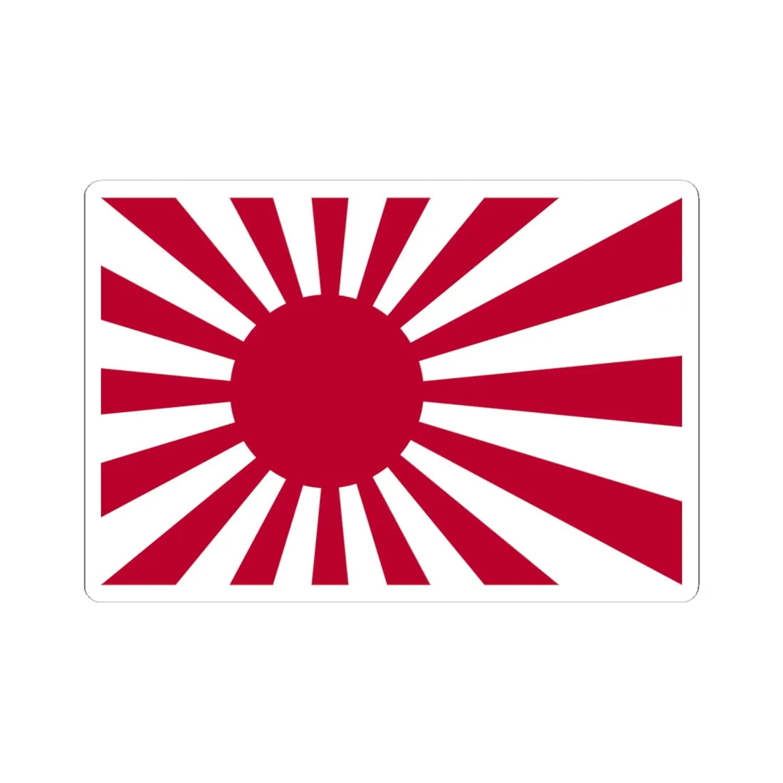 Naval Ensign of Japan (Japan) STICKER Vinyl Kiss-Cut Decal 6 Inch White - The Sticker Space