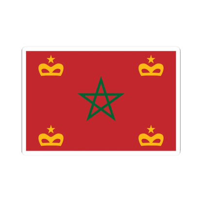 Naval Ensign of Morocco (Morocco) STICKER Vinyl Kiss-Cut Decal 2 Inch White - The Sticker Space