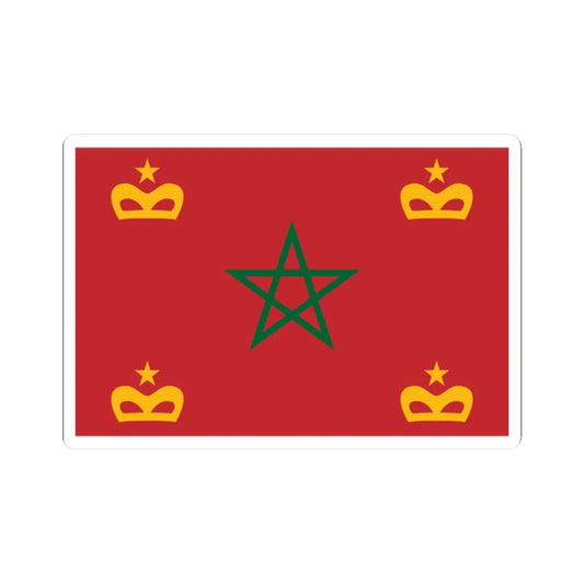Naval Ensign of Morocco (Morocco) STICKER Vinyl Kiss-Cut Decal 2 Inch White - The Sticker Space