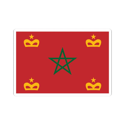 Naval Ensign of Morocco (Morocco) STICKER Vinyl Kiss-Cut Decal 3 Inch White - The Sticker Space