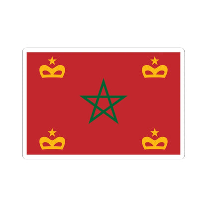Naval Ensign of Morocco (Morocco) STICKER Vinyl Kiss-Cut Decal 4 Inch White - The Sticker Space