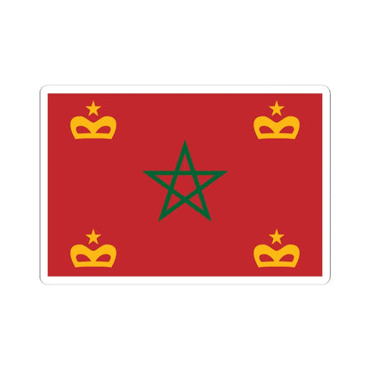 Naval Ensign of Morocco (Morocco) STICKER Vinyl Kiss-Cut Decal 6 Inch White - The Sticker Space