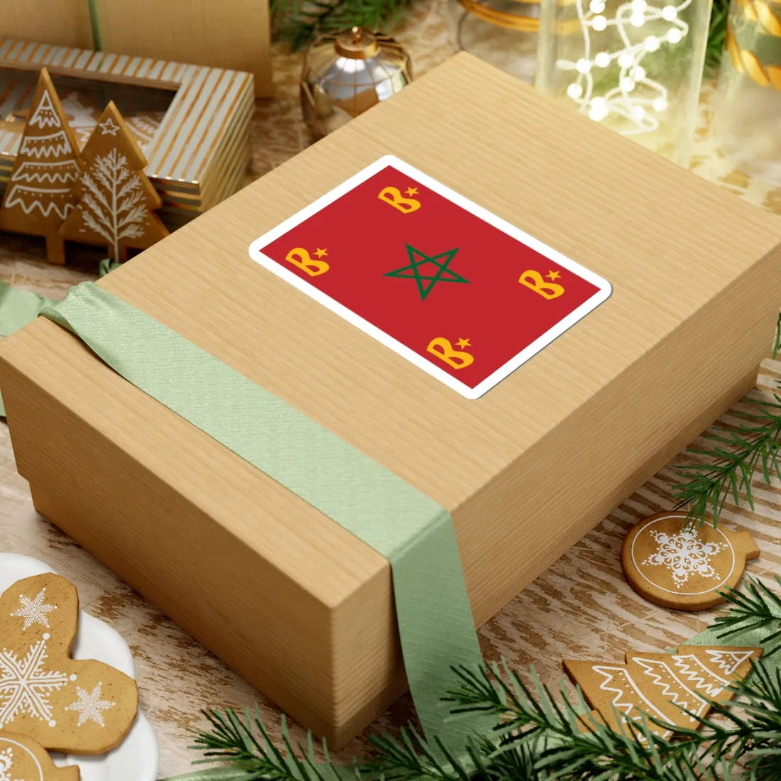 Naval Ensign of Morocco (Morocco) STICKER Vinyl Kiss-Cut Decal - The Sticker Space