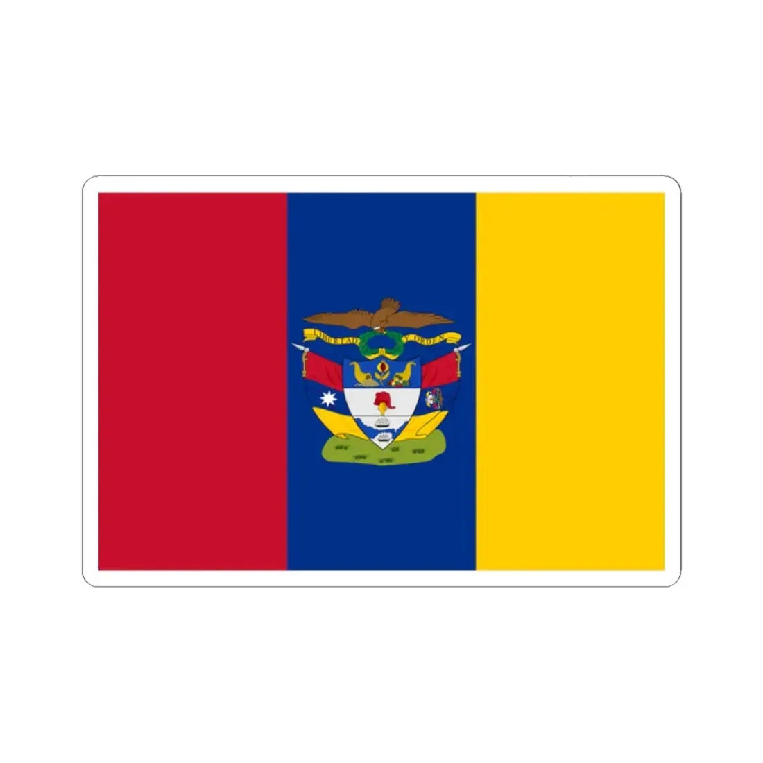 Naval ensign of New Granada (Colombia) STICKER Vinyl Kiss-Cut Decal 2 Inch White - The Sticker Space