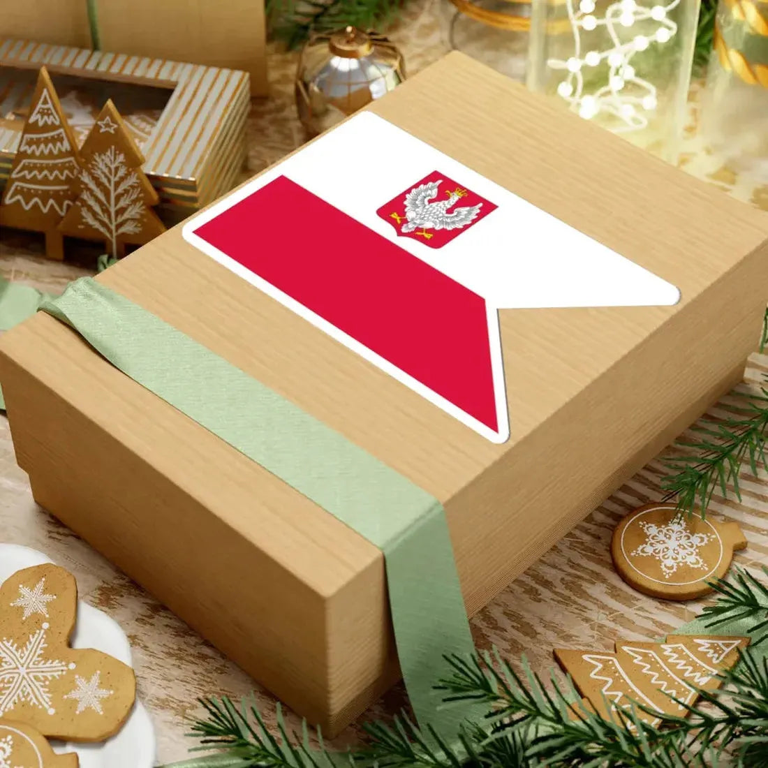 Naval Ensign of Poland 1919-1928 (Poland) STICKER Vinyl Kiss-Cut Decal - The Sticker Space