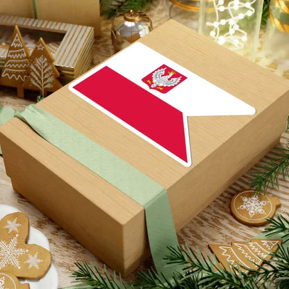 Naval Ensign of Poland 1919-1928 (Poland) STICKER Vinyl Kiss-Cut Decal - The Sticker Space