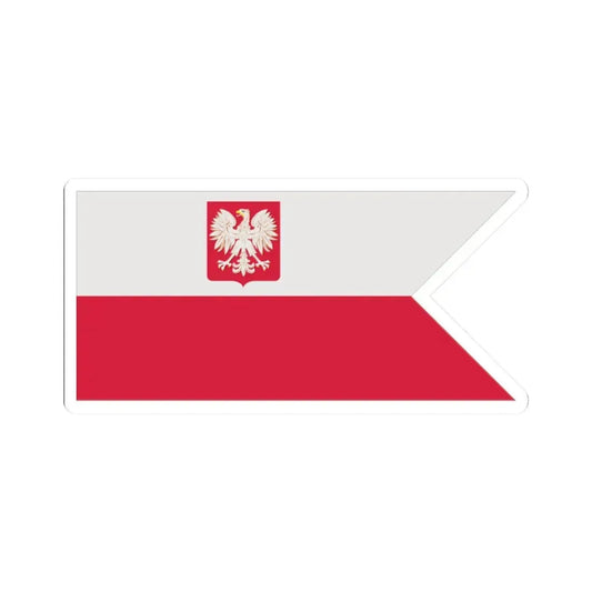 Naval Ensign of Poland 1980-1993 normative (Poland) STICKER Vinyl Kiss-Cut Decal 2 Inch White - The Sticker Space