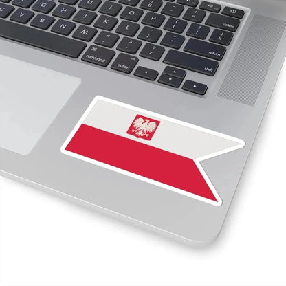 Naval Ensign of Poland 1980-1993 normative (Poland) STICKER Vinyl Kiss-Cut Decal - The Sticker Space
