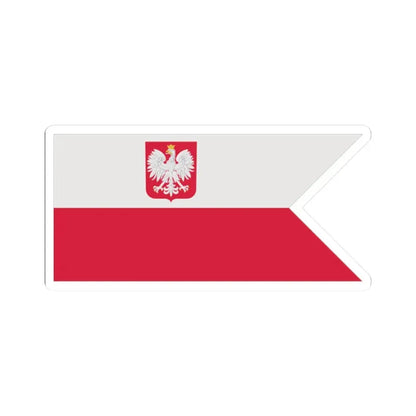 Naval Ensign of Poland normative (Poland) STICKER Vinyl Kiss-Cut Decal 2 Inch White - The Sticker Space