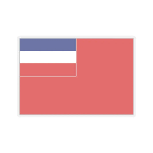 Naval ensign of Serbia and Montenegro (Croatia) STICKER Vinyl Kiss-Cut Decal 2 Inch Transparent - The Sticker Space