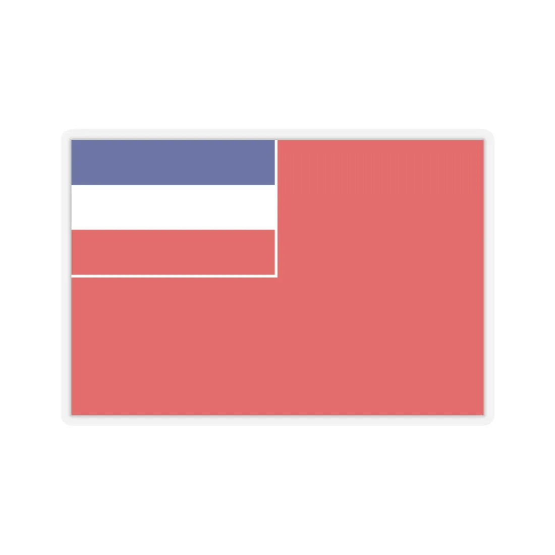 Naval ensign of Serbia and Montenegro (Croatia) STICKER Vinyl Kiss-Cut Decal 6 Inch Transparent - The Sticker Space