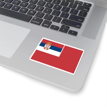 Naval Ensign of Serbia (Serbia) STICKER Vinyl Kiss-Cut Decal - The Sticker Space
