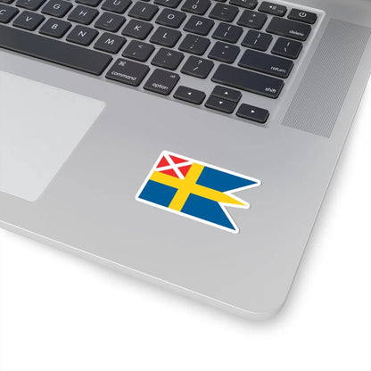 Naval Ensign of Sweden 1815-1844 (Estonia) STICKER Vinyl Kiss-Cut Decal - The Sticker Space