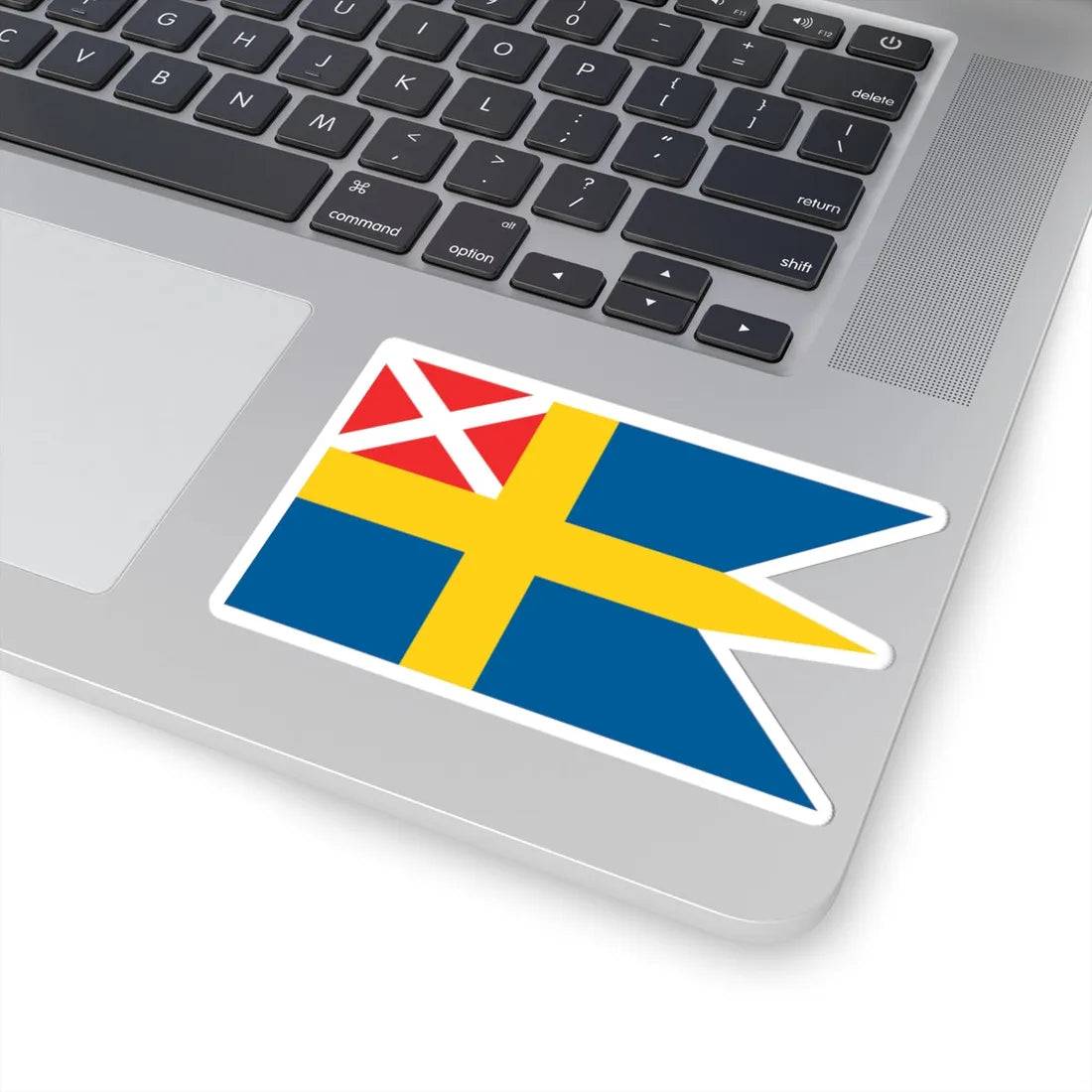 Naval Ensign of Sweden 1815-1844 (Estonia) STICKER Vinyl Kiss-Cut Decal - The Sticker Space