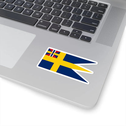 Naval Ensign of Sweden 1844-1905 (Estonia) STICKER Vinyl Kiss-Cut Decal - The Sticker Space