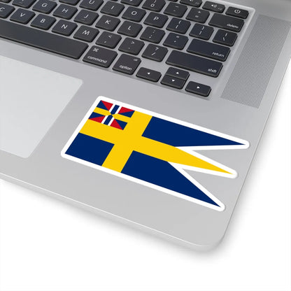 Naval Ensign of Sweden 1844-1905 (Estonia) STICKER Vinyl Kiss-Cut Decal - The Sticker Space