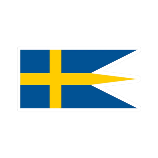 Naval Ensign of Sweden (Sweden) STICKER Vinyl Kiss-Cut Decal 2 Inch White - The Sticker Space