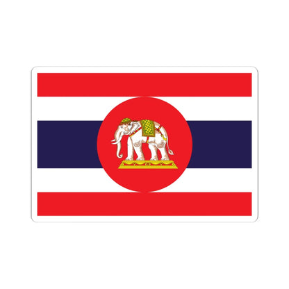 Naval ensign of Thailand pre-standardized colors (Thailand) STICKER Vinyl Kiss-Cut Decal 6 Inch White - The Sticker Space