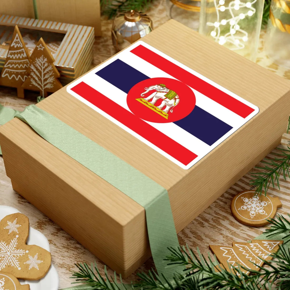 Naval ensign of Thailand pre-standardized colors (Thailand) STICKER Vinyl Kiss-Cut Decal - The Sticker Space