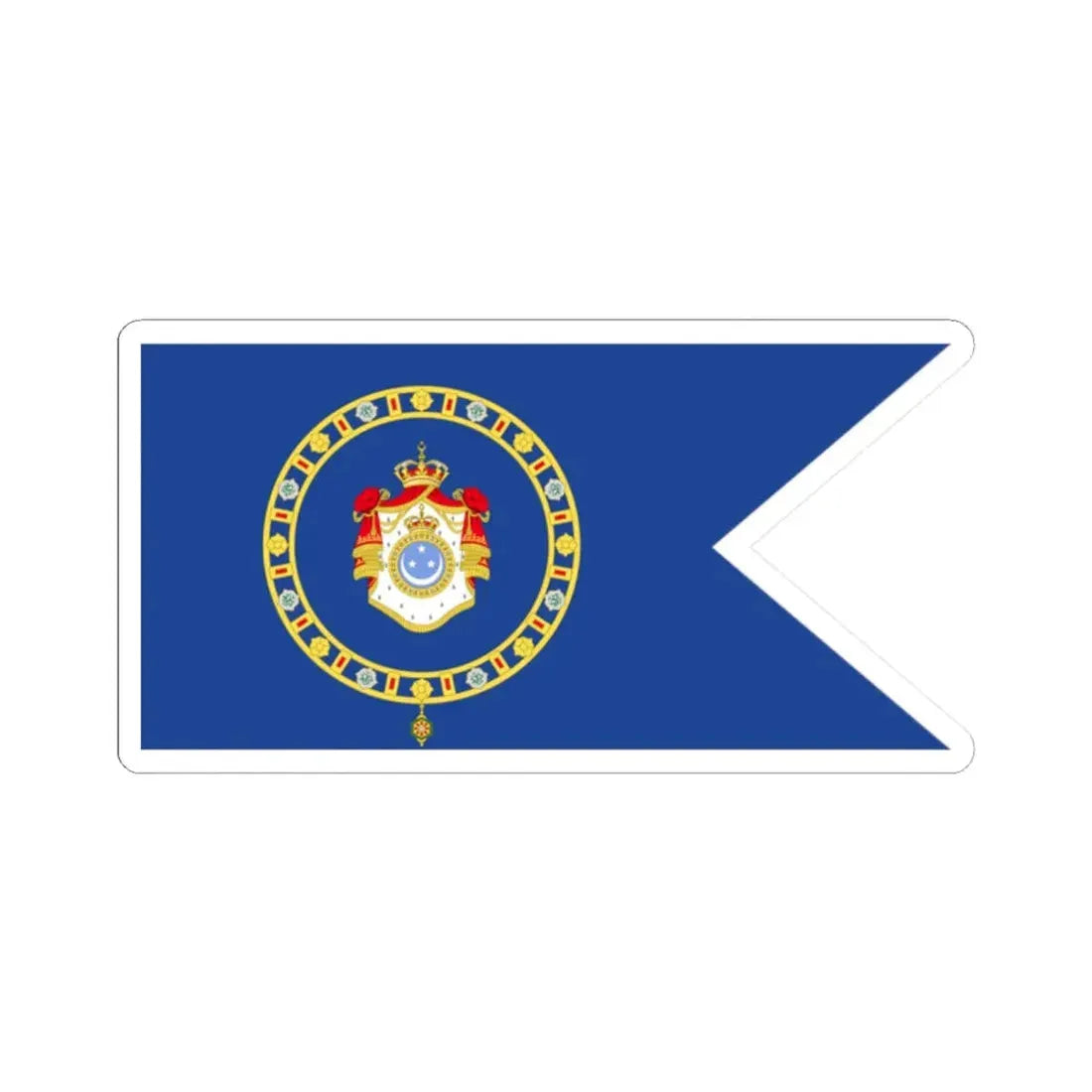Naval Ensign of the Crown Prince (Egypt) STICKER Vinyl Kiss-Cut Decal 2 Inch White - The Sticker Space