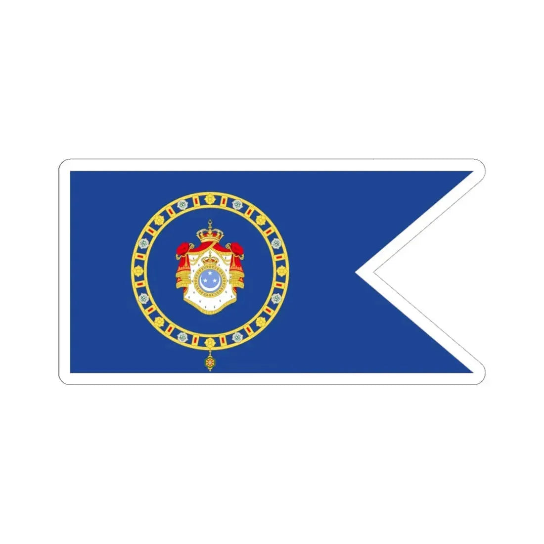 Naval Ensign of the Crown Prince (Egypt) STICKER Vinyl Kiss-Cut Decal 4 Inch White - The Sticker Space