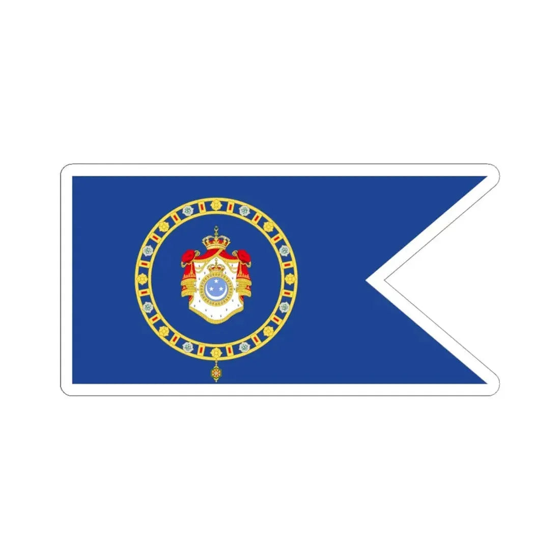 Naval Ensign of the Crown Prince (Egypt) STICKER Vinyl Kiss-Cut Decal 6 Inch White - The Sticker Space
