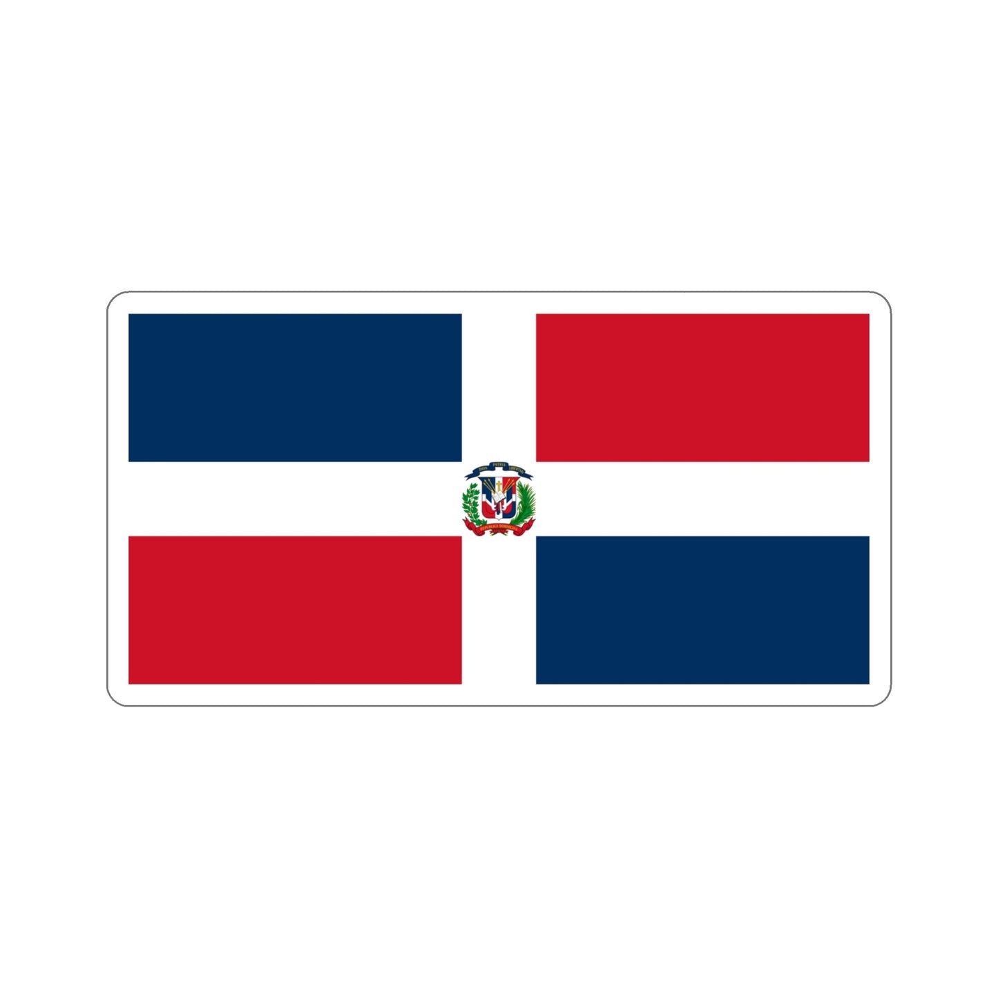 Naval Ensign of the Dominican Republic STICKER Vinyl Die-Cut Decal-4 Inch-The Sticker Space