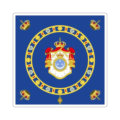 Naval Ensign of the King of Egypt (Egypt) STICKER Vinyl Kiss-Cut Decal 4 Inch White - The Sticker Space