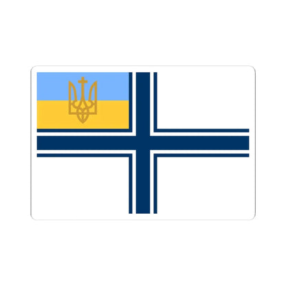 Naval ensign of Ukraine 1918-1921 1992 (Ukraine) STICKER Vinyl Kiss-Cut Decal 4 Inch White - The Sticker Space