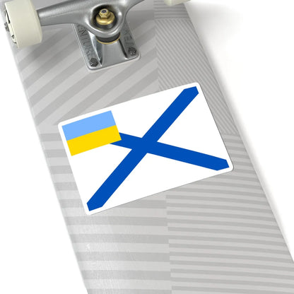 Naval Ensign of Ukraine 1918 dress (Ukraine) STICKER Vinyl Kiss-Cut Decal - The Sticker Space